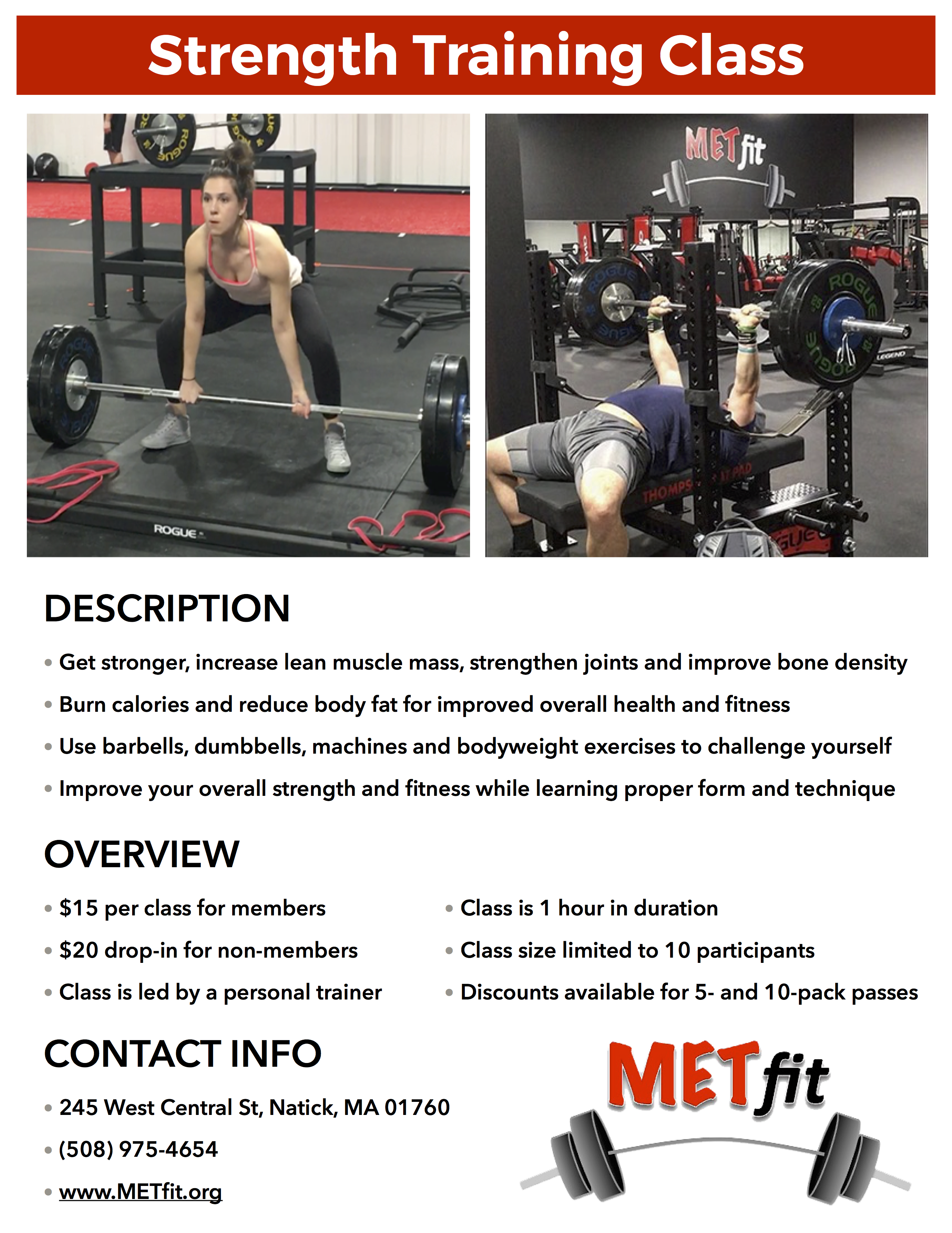 METfit Strength Training Class